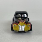 Tyco Afx Hot Rod Rad Roadster 40  Ford Coupe Black flames Ho Slot Car Hp7-1940