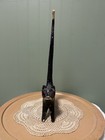 Hand Painted Balsa Wooden Black Cat Figure Folk Art Halloween Spooky