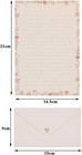 Stationery Letter Paper And Envelopes Set  60 Sheets Cute Letter Writing Paper  