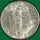 1944 Mercury Dime Brilliant Uncirculated Bu Coin  41743