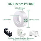 Clear Transparent Tape Rolls 3 4  X 1025  Dispenser Refill 20 Tape Rolls Scotch