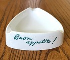 Coca-cola  buon Appetito   Triangular Ashtray White red green Soda Theme