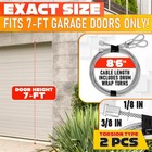 Garage Door Cables For 7 Ft     8 6 Inch Long  For 7 Door  Silver