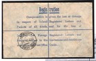 Gb Cover Blue Lined Kgv Registered Stationery Hackney Rp43 Germany 1934 E165