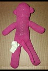 Vintage Dan Dee Pink Sock Monkey Plush Stuffed Animal Toy 9  