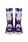 Handmade Purple   White Cowboy Style Pro Wrestling Boots     High-end Pure Leather