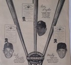 Vintage 1954 Louisville Slugger Bat Newspaper Ad - Carl Furillo  Mickey Vernon