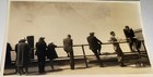 Rare Antique American Battery Park Statue Of Liberty Crowd Snapshot Photo  1940 