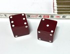 Vtg 1-1 4  Cherry Red Translucent Bakelite Dice Pair Large Tested 78g