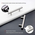 Brushed Nickel Pulls Kitchen Cabinet Handles Stainless Steel Hardware Knobs