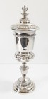 Antique 800 Silver German Pokal Cup Chalice Covered Cup Renaissance Revival