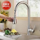 Pull Down Kitchen Faucet Brushed Nickel Swivel Sprayer Kitchen Sink Mixer