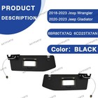 18-23 Jeepwrangler20-23 Jeep Gladiator Pair Black Sun Visor W  Light 6br80tx7aq