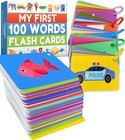 100 First Words Flash Cards     High Contrast Picture Flashcards     Educational    