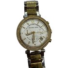 Michael Kors Mk-5626 Two-tone Chronograph Crystal Bezel Women s Wristwatch