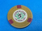  5            -cotton Club            -las Vegas Nevada Casino Chip            -z-3410