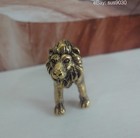 Solid Brass Lion Figurine Sculpture Vintage Shelf Decor