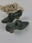 Vintage Pair Of Miniature Fancy Ladies Dress Shoes - Dresser Decor