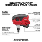 Milwaukee Tool 2458-20 M12 Cordless Palm Nailer