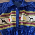 Rare Vintage Seminole Native American Sequin Handmade Patchwork Jacket Shirt
