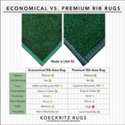 Koeckritz Premium Ribbed Small Green Indoor outdoor Rugs   Runners For Hallways