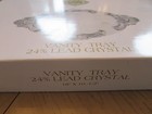 Godinger Silver Shannon Crystal Vanity Tray Mirrored 18  New In Box