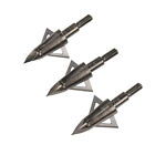 Archery 3 Fixed Blade Hunting Broadheads 100 125grain Screw-in Tips 12pack