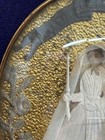 Rare Antique French Ex Voto Reliquary Framed First Communion Paper Doll