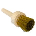 Round Sieve Brush For 100 Mesh Sieves  Brass Bristles  Natural Wood Handle