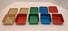 Vtg Set Of 5 Anodized Aluminum Refrigerator Dishes With Lids Mcm 1940s-1950s 
