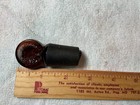 Antique Lot Of 3 Amber Glass Stoppers - Early For Perfume Or Meds