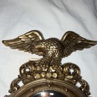 Syroco Gold Eagle Convex Round Vintage Accent Mirror Framed Wall Mounted