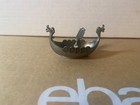 Vintage Pewter Viking Ship Salt Cellar With Spoon-norway Longboat