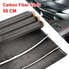 20  X 5ft Real Carbon Fiber Fabric Cloth Roll 3k 200gsm 2x2 Twill Weave Black