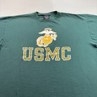 Vintage Usmc Marine Corps T-shirt Mens Xxl Green United States Army Military 90s