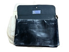 Original Wwii Us Navy Wave Black Leather Purse Utility Hand Bag   White Cover