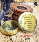 Vintage Brass Compass With Case Nautical Pocket Compass Maritime Collectible