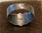  Civil War Coin Silver Ring With Gold Washed Shield   Hand Chasing  Size 9 3 4 