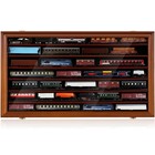 N Scale Model Train Display Case  Walnut 6-shelf Lockable Cabinet For Collectibl