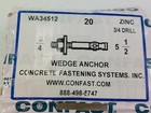 Confast Box 20 Wedge Anchor Concrete Fasteners 3 4 X 5 1 2 Zinc Damaged Box New