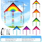 6 Packs Large Delta Kite Easy To Fly Huge Kites Beach Kite For Kids  57 1 Inch 