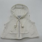 Build A Bear Rare White Mesh Hoodie Swim Cover Up Gem Zipper Top Teddy Clothing