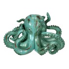 Aqua Green Octopus Bookends Set Of 2 Nautical Polyresin Coastal Shelf Decor