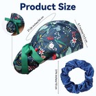 Satin Lined Scrub Cap For Women Extra Large Long Hair Surgical Nurse Cap With   