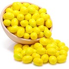 Amyhill 100 Pcs Mini Artificial Lemon Fake Fruit Kitchen Table - Yellow