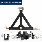 2  Receiver Trailer Hitch Kubota Category 1 Tractor Tow Drawbar Adapter