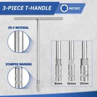 T - Handle Socket Set 3 Pieces 8mm  10mm  12mm  cr-v   metric T Handle Wrench Set