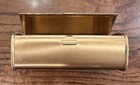 Vintage 1960s Enamel Lipstick Holder Case Deer   Blossoms Design Mid Century
