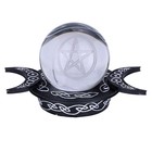 Celtic Triple Moon Pentagram Scrying Gazing Ball And Stand 