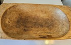 Antique Primitive Hand Carved Wooden Dough Bowl Large Farmhouse Trencher 24 